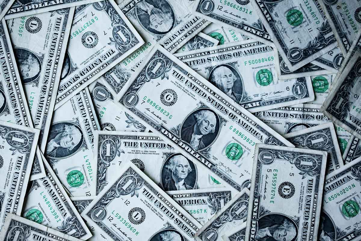 a large pile of money.